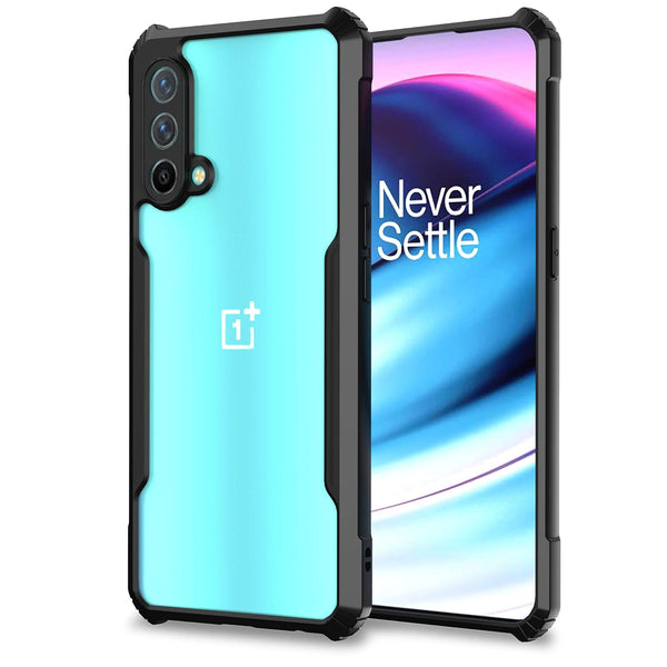 Mobielectro Camera Bump Protection | Slim Stylish 360 Protection Design |Crystal Clear | Shockproof Eagle Back Cover for OnePlus Nord CE- Black