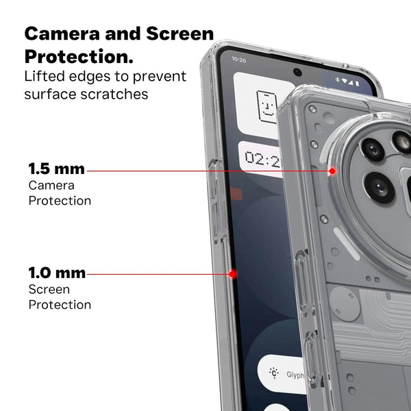 Mobielectro Clear Transparent Shockproof Scratch Resistant Protective Phone Case for Nothng Phone 3A Pro 5G