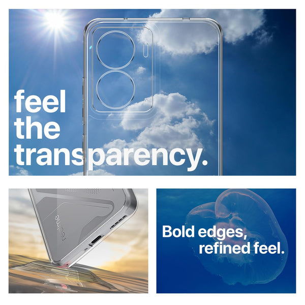 Mobielectro Soft Silicon Transparent |Scratch Resistant Clear Case for Realme P3 5G