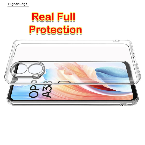 Mobielectro Clear Transparent Shockproof Scratch Resistant Protective Phone Case for Oppo A38 5G