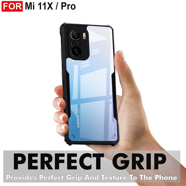 Mobielectro Camera Bump Protection | Slim Stylish 360 Protection Design |Crystal Clear | Shockproof Eagle Back Cover for Mi 11X Pro |Mi 11X|Mi 11i|RedMi K40 Pro|RedMi K40 Pro Plus|POCO F3 - Black