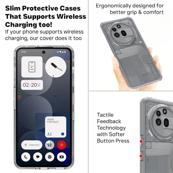 Mobielectro Clear Transparent Shockproof Scratch Resistant Protective Phone Case for Nothng Phone 3A Pro 5G