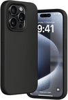 Mobielectro Waterkproof Soft Silicone Ultra Slim O.G Case for iPhone 15 pro max- Black