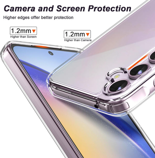 Mobielectro Soft Silicon Transparent |Scratch Resistant Clear Case for Samsung A55 5G