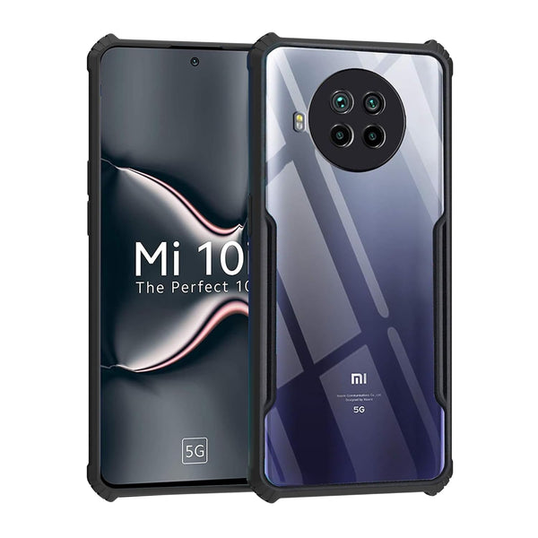 Mobielectro Camera Bump Protection | Slim Stylish 360 Protection Design |Crystal Clear | Shockproof Eagle Back Cover for Mi 10i| Mi10T Lite - Black
