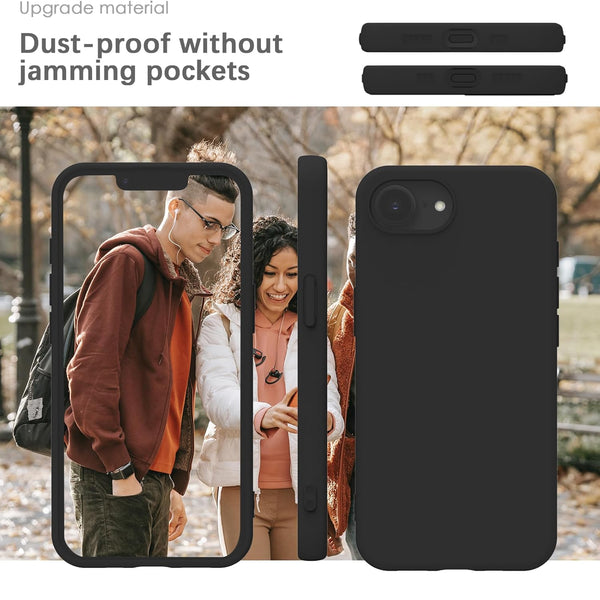 Mobielectro Waterkproof Soft Silicone Ultra Slim O.G Case for iPhone 16E - Black