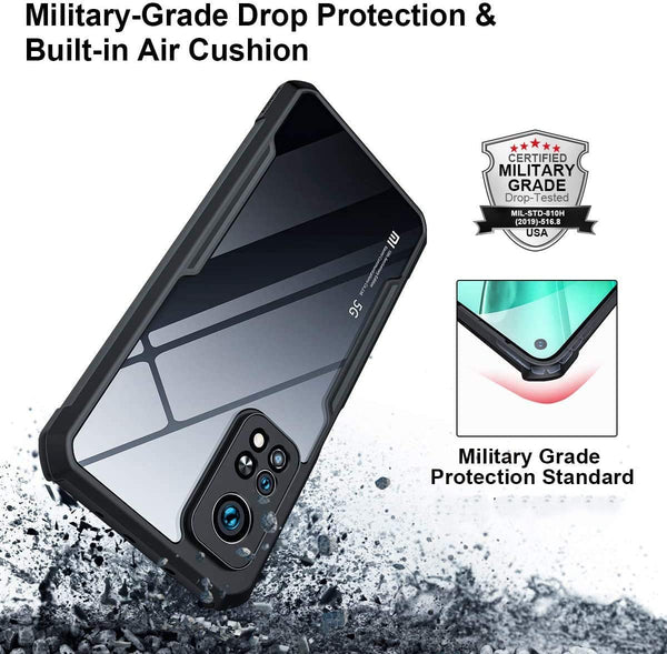 Mobielectro Camera Bump Protection | Slim Stylish 360 Protection Design |Crystal Clear | Shockproof Eagle Back Cover for XiaoMi Mi 10T 5G - Black
