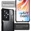 Mobielectro Camera Bump Protection | Slim Stylish 360 Protection Design |Crystal Clear | Shockproof Eagle Back Cover for Oppo A79 - Black