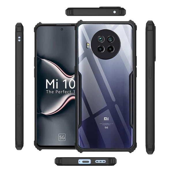 Mobielectro Camera Bump Protection | Slim Stylish 360 Protection Design |Crystal Clear | Shockproof Eagle Back Cover for Mi 10i| Mi10T Lite - Black