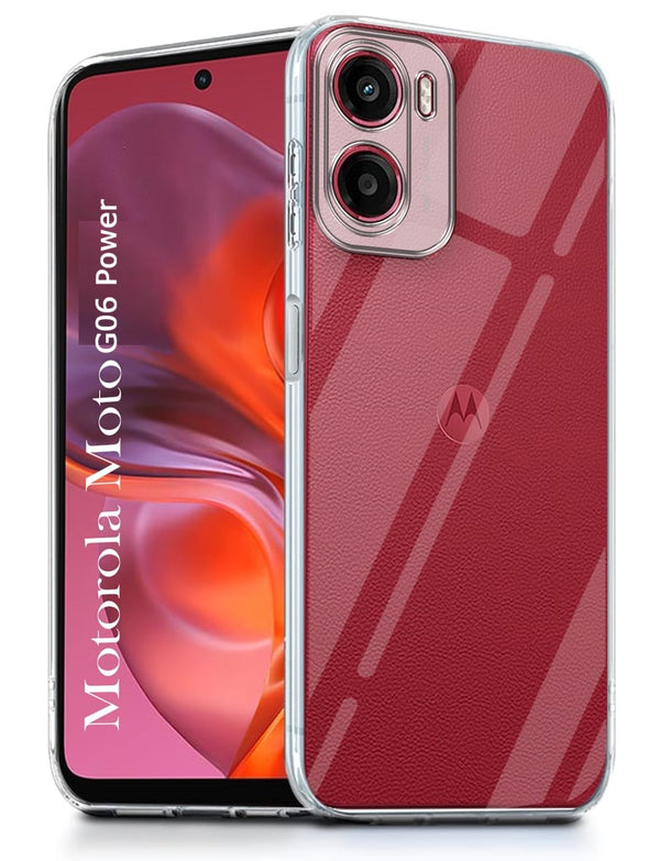 Mobielectro Clear Transparent Shockproof Scratch Resistant Protective Phone Case for Moto G06 Power