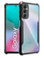 Mobielectro Camera Bump Protection | Slim Stylish 360 Protection Design |Crystal Clear | Shockproof Eagle Back Cover for Samsung M54 5G - Black