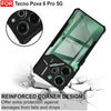 Mobielectro Camera Bump Protection | Slim Stylish 360 Protection Design |Crystal Clear | Shockproof Eagle Back Cover for Tecno Pova 6 Pro 5G - Black