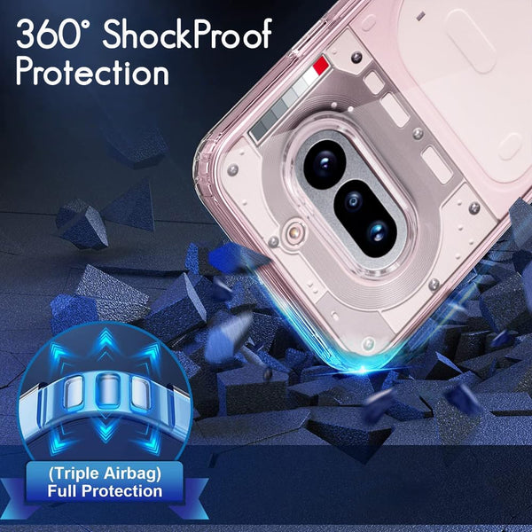 Mobielectro Clear Transparent Shockproof Scratch Resistant Protective Phone Case for Nothing Phone 4A 5G