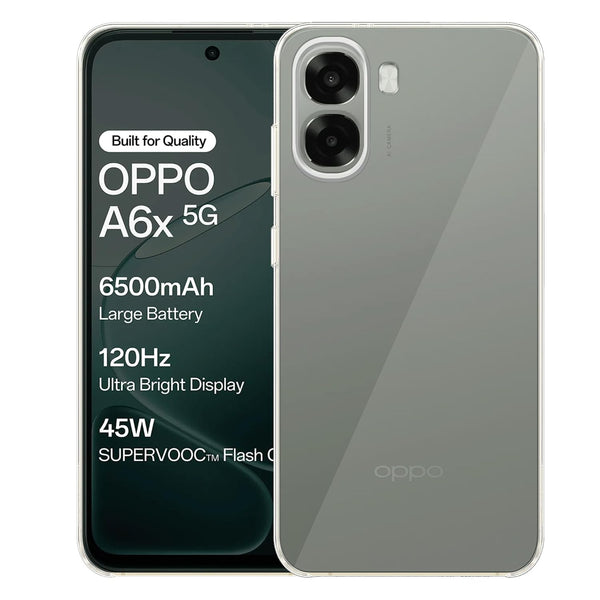 Mobielectro Clear Transparent Shockproof Scratch Resistant Protective Phone Case for Oppo A6X 5G