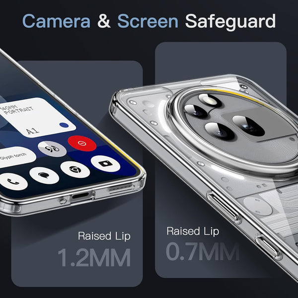 Mobielectro Clear Transparent Shockproof Scratch Resistant Protective Phone Case for Nothing Phone 3A Pro