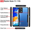 Mobielectro Camera Bump Protection | Slim Stylish 360 Protection Design |Crystal Clear | Shockproof Eagle Back Cover for RedMi Note 11 4G| RedMi Note 11S - Black