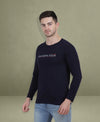 HiFlyers Men Navy Regular Fit Printed Round Neck T-Shirt