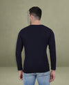 HiFlyers Men Navy Regular Fit Printed Round Neck T-Shirt