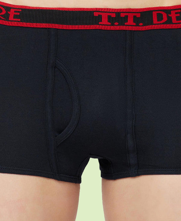 T.T. Mens Desire Fashion Top Elastic Trunk Pack Of 3 Olive-Purple-Blue