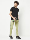 HiFlyers Mens Green Regular Fit Cut & Sew Sports Trackpant( 4 Way Strachable)