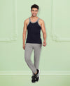T.T. Men Titanic Pure Cotton Navy Gym Vest