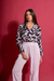 Abstract relax fit shirt with trouser combo