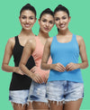 T.T. Womens Desire Cotton Spandex Rib Racer Vest Pack Of 3