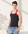 T.T. Men Solid Pack Of 3 Gym VestGrey-Red-Black