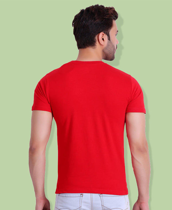 T.T. Cool Men Pack Of 3 T-Shirts Red-Cyan-Brown