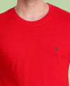 T.T. Cool Men Pack Of 3 T-Shirts Red-Cyan-Brown