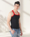 T.T. Men Solid Pack Of 3 Gym VestGrey-Red-Black