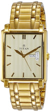 Regalia Quartz Analog with Day and Date Champagne Dial Gold Stainless Steel Strap watch for Men