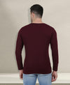 HiFlyers Men Burgundy Regular Fit Printed Round Neck T-Shirt