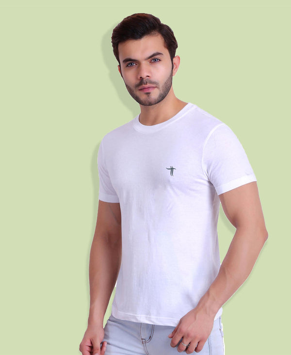 T.T. Cool Men T-Shirts Pack Of 3 White-Charcoal Mã©Lange-Grey Mã©Lange