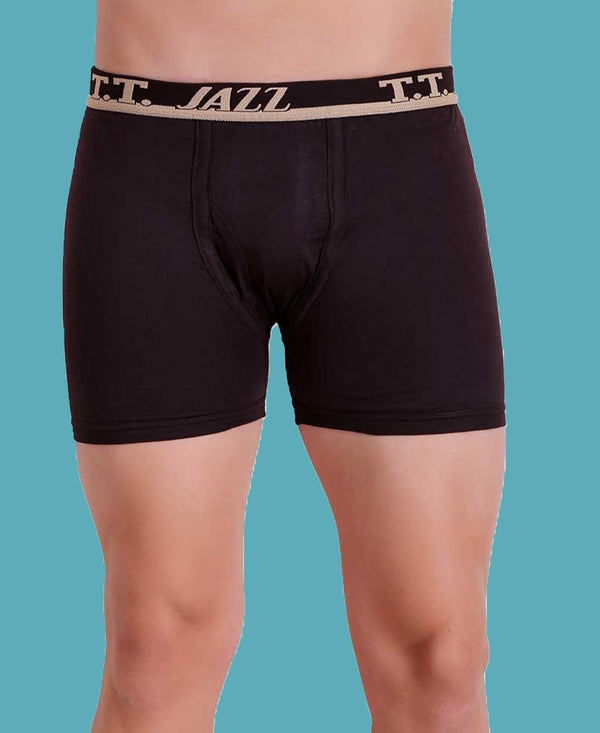 T.T. Men Jazz Top Elastic Trunk Pack Of 2 (Blue - Brown)