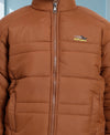 HiFlyers Boys Regular Fit | Polyster |Fluffy Full Sleeves |Quilted Insulation|High Neck Stand Collar|Zipper Jacket -Brown