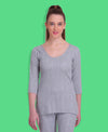 T.T. Women Hotpot Elite 3/4Th Slip Thermal - Grey Melange