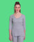T.T. Women Hotpot Elite 3/4Th Slip Thermal - Grey Melange