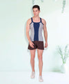 T.T. Men DesignerGym Vest Pack Of 2 Black-Olive -Grey-Blue