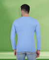 HiFlyers Men Sky Blue Regular Fit Printed Round Neck T-Shirt