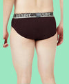 T.T. Mens Desire 100% Combed Cotton Front Open Brief Top Elastic Pack Of 2 Black-Dark Brown