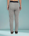 HiFlyers Women Comfort Fit Grey Melange Solid Cotton Track Pants