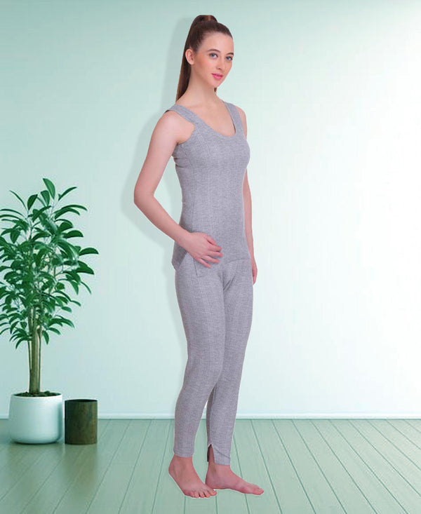 T.T. Women Top - Pyjama Set Thermal - Grey Melange