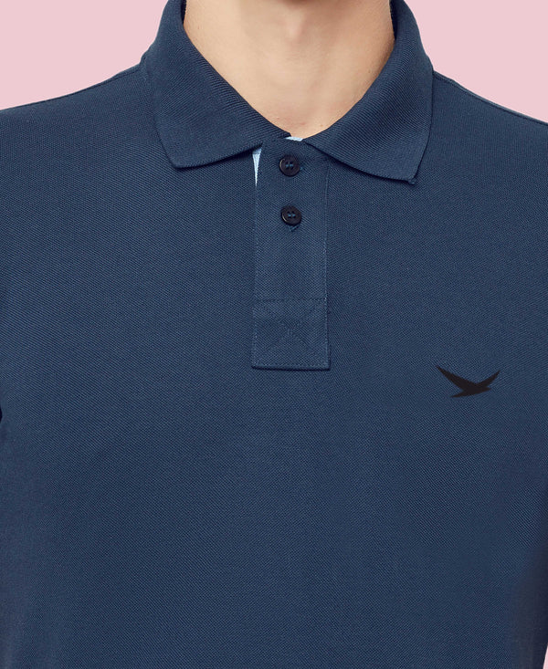 HiFlyers Men'S Cotton Polo T-Shirt With Chest Logo Airforce