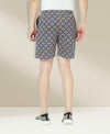 T.T. Mens Cotton Regular FitPrinted Bermuda Shorts With ZipperBlue-White