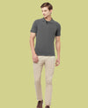 HiFlyers Men'S Solid Tshirts With Pocket Anthra