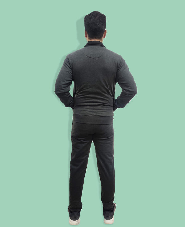 HiFlyers Mens Anthra Regular FitSolid Fleece Tracksuit