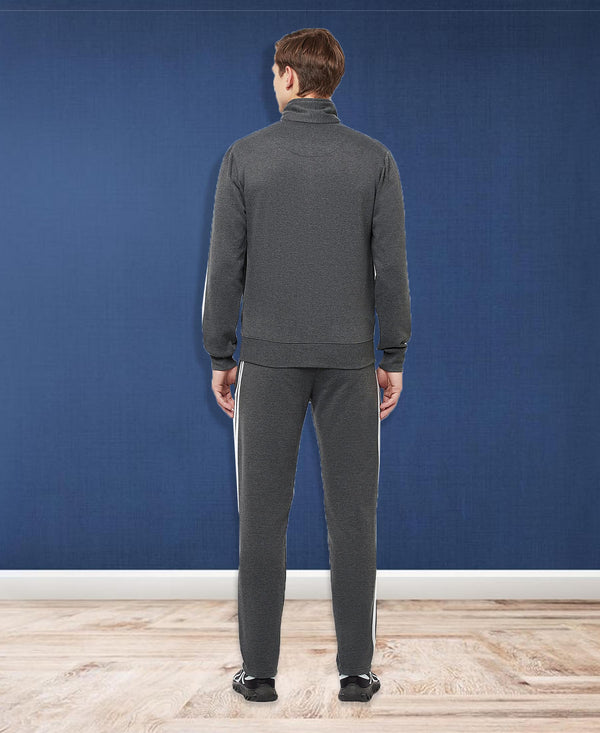 HiFlyers Mens Anthra Regular FitSolid Fleece Tracksuit