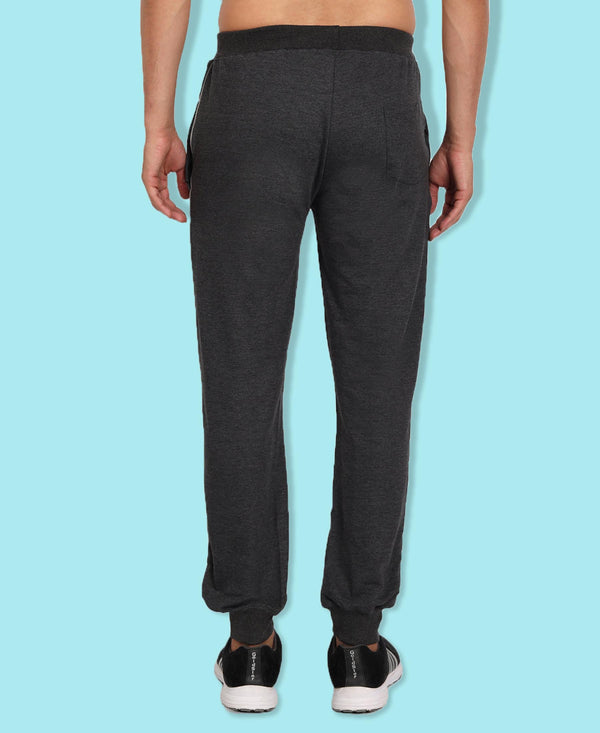 HiFlyers Mens Anthra Slim Fit Solid Terry Joggers