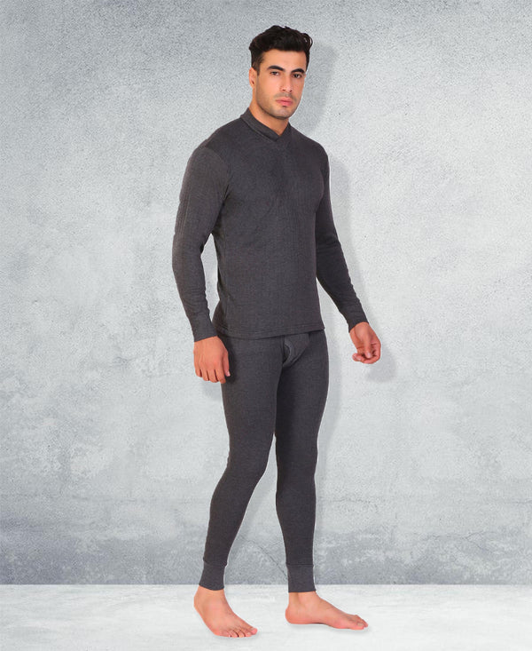 T.T. Mens Anthra Slim Fit Desire V Neck Thermal Set